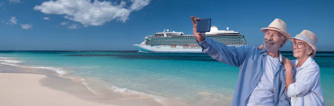 Couple taking a picture.